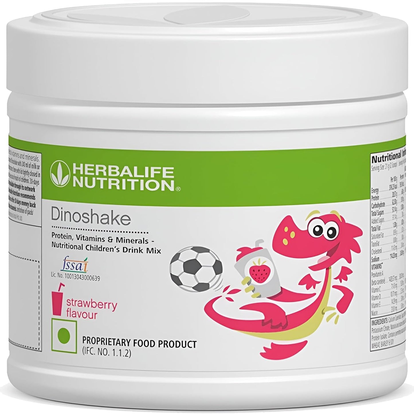 Nutritious Herbalife Dinoshake Strawberry Flavor - 200g | Protein, Vitamin, Mineral-Rich Kids Drink Mix | Ideal for Picky Eaters | Enhance Child's Health & Wellness