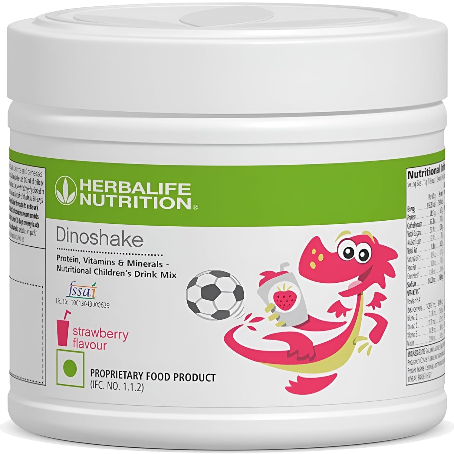 Nutritious Herbalife Dinoshake Strawberry Flavor - 200g | Protein, Vitamin, Mineral-Rich Kids Drink Mix | Ideal for Picky Eaters | Enhance Child's Health & Wellness