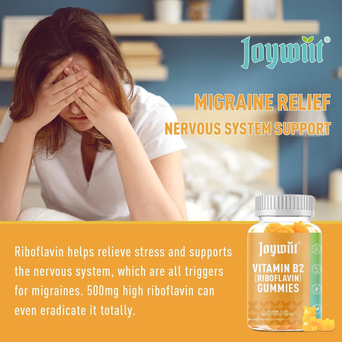 Nutritious Joywiit Vitamin B2 and Soursop Graviola Gummies for Health-conscious Individuals