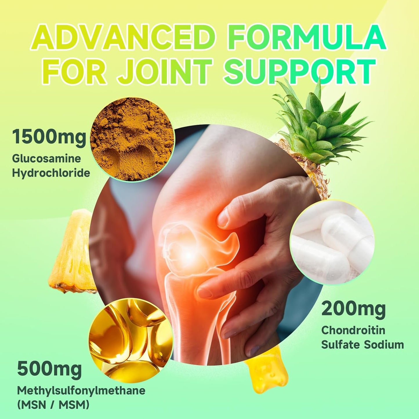 NutriVigor 200MG CoQ10 & Glucosamine Chondroitin Gummies for Cellular Energy & Joint Support