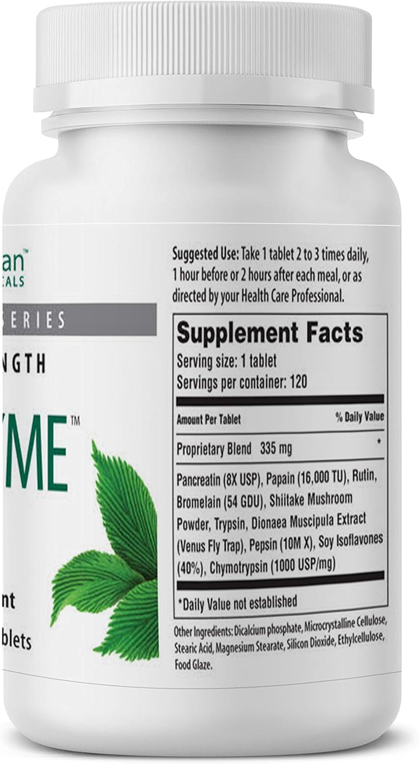 Nutrizyme Proteolytic Enzyme Complex - 120 Tablets - Immunity & Metabolic Support