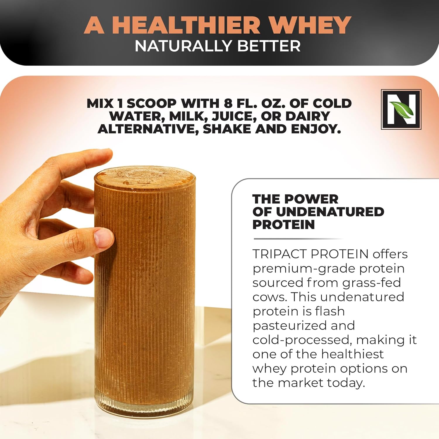 Nutrology TRIPACT Creamy Chocolate Protein Powder: 7-in-1 Meal Replacement Shake with Grass Fed Whey, Pea, Rice, Greens, Probiotics, BCAAs & Amino Energy - 40 Servings - BoostGo Australia