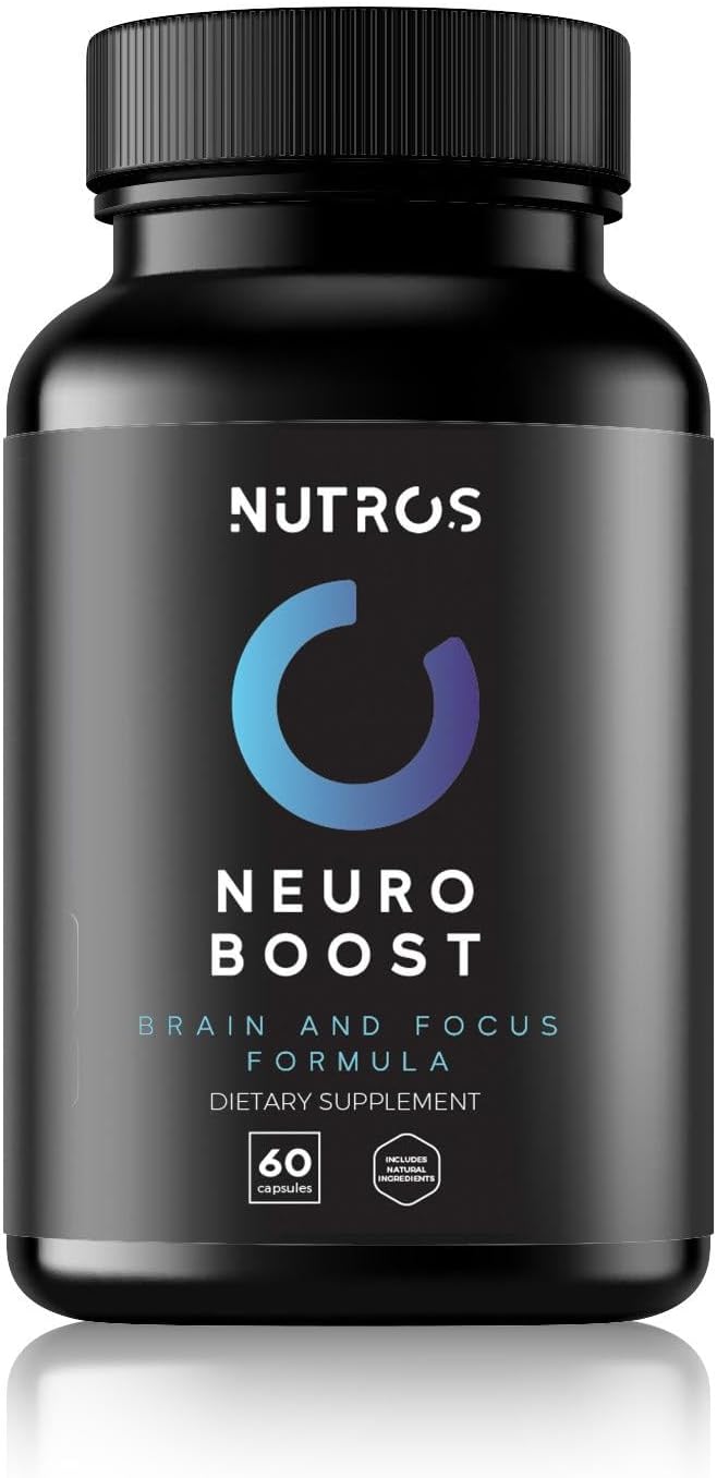 NUTROS Neuro Boost Nootropic Capsules for Memory, Mood, and Mental Clarity - 60 Count