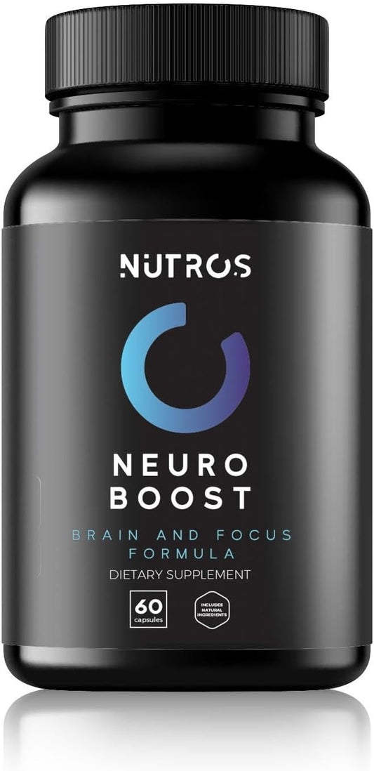 NUTROS Neuro Boost Nootropic Capsules for Memory, Mood, and Mental Clarity - 60 Count