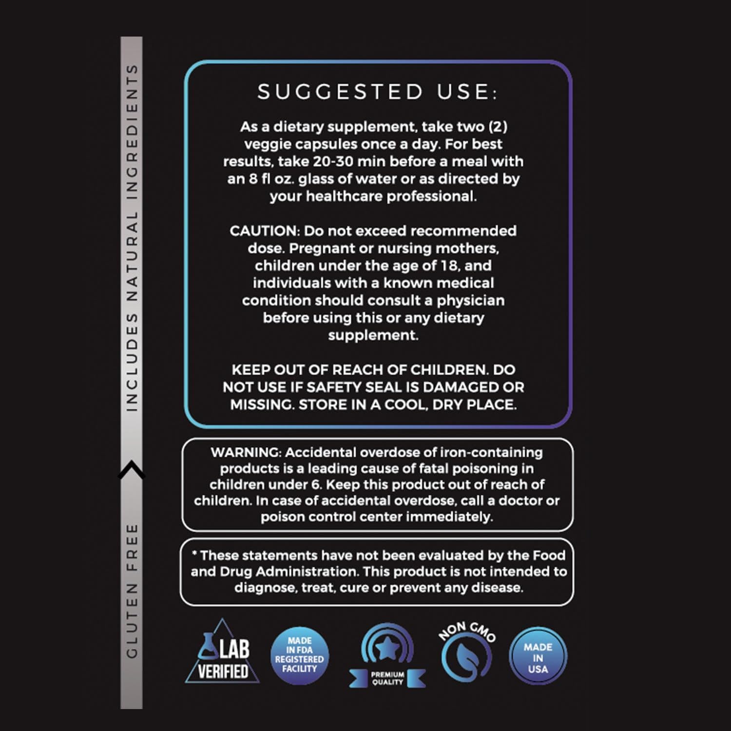 NUTROS Neuro Boost Nootropic Capsules for Memory, Mood, and Mental Clarity - 60 Count