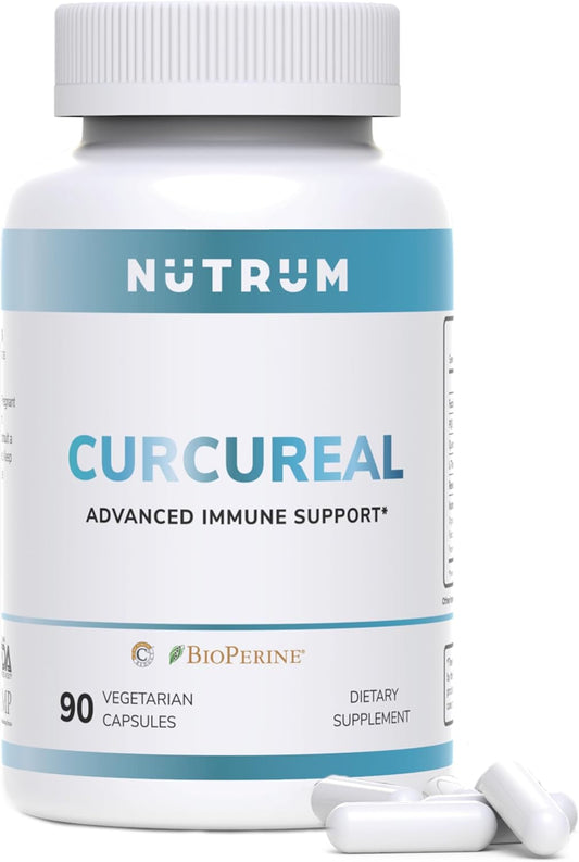 Nutrum's Advanced Vegan Immune Support Supplements with Curcumin, Fucoidan, and Herbal Extracts - 90 Capsules for Cellular Health and Immunity Boost