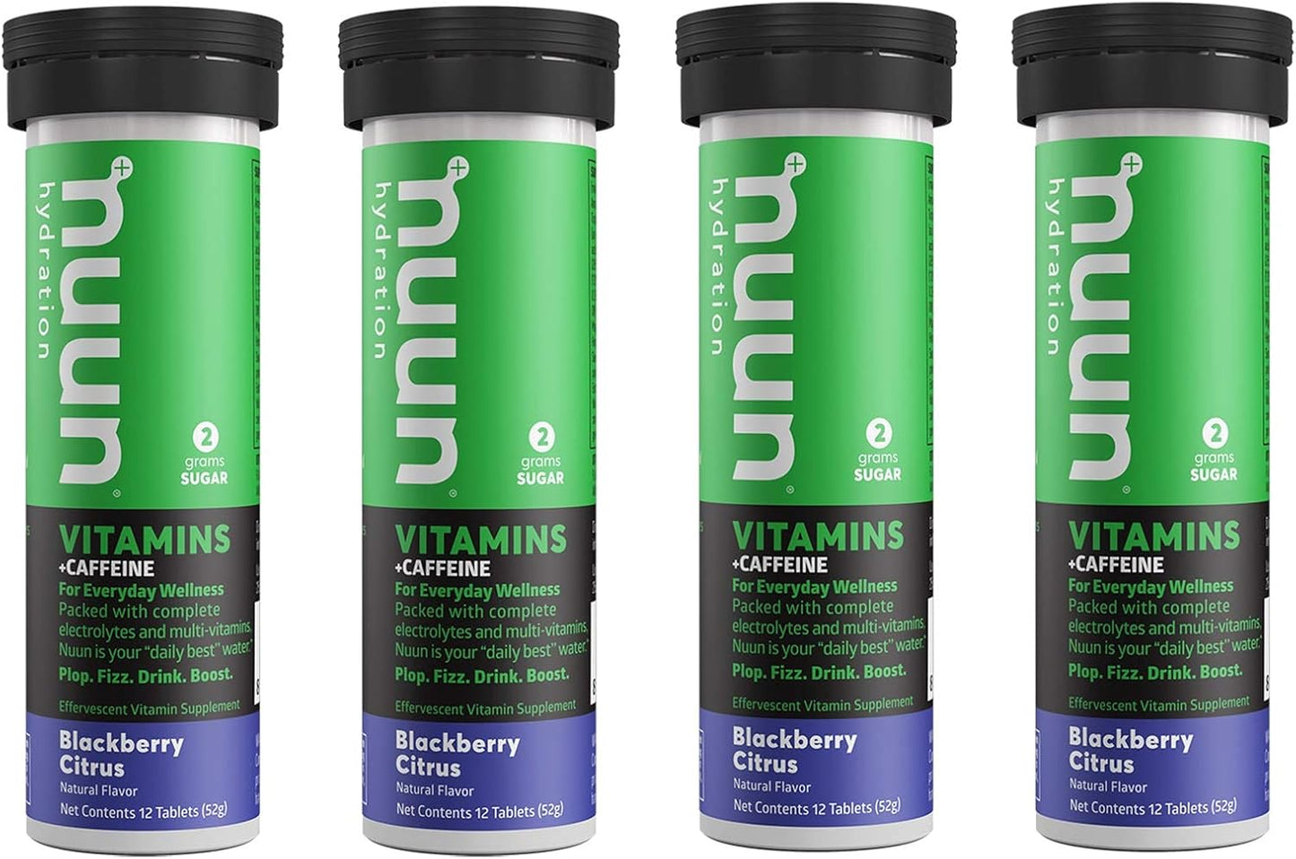 Nuun Vitamins + Energy Blackberry Citrus Supplement Tabs - 4 Tubes (48 Tabs)