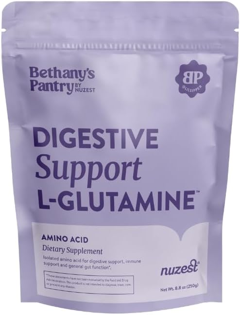 Nuzest Bethany’s Pantry L-Glutamine Powder for Digestive and Immune Health - Amino Acid Supplement 8.8 oz