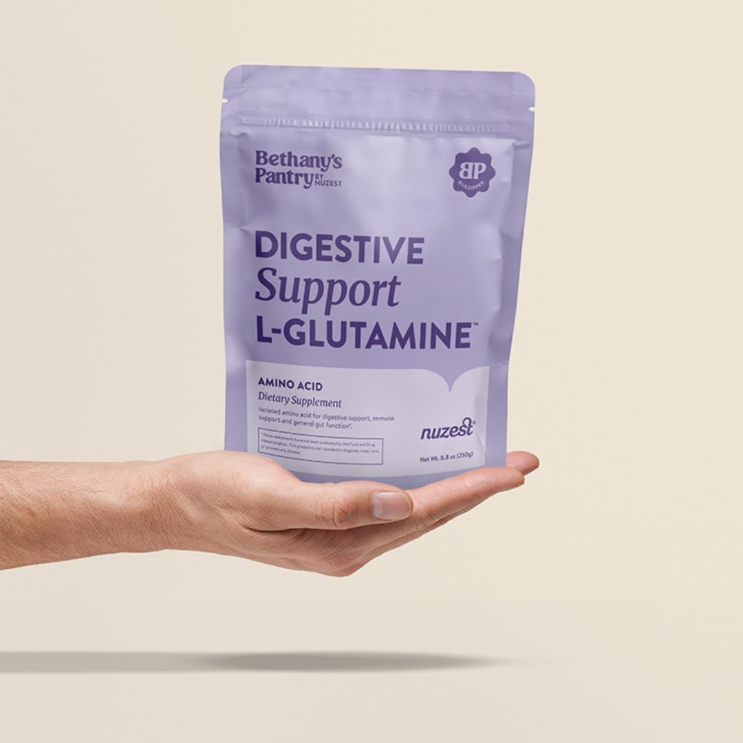 Nuzest Bethany’s Pantry L-Glutamine Powder for Digestive and Immune Health - Amino Acid Supplement 8.8 oz