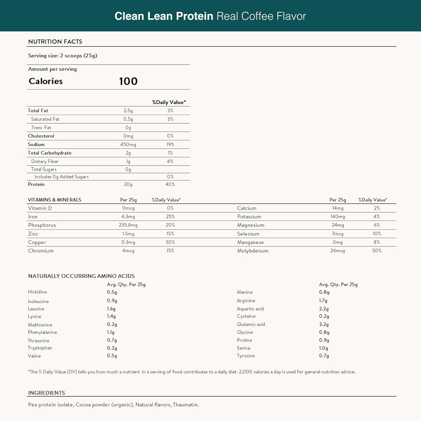 Nuzest Clean Lean Plant Based Pea Protein Powder, Real Coffee Flavor, 1 Serving, 0.9 oz - Dairy Free, Gluten Free, GMO Free Vegan Protein Shake