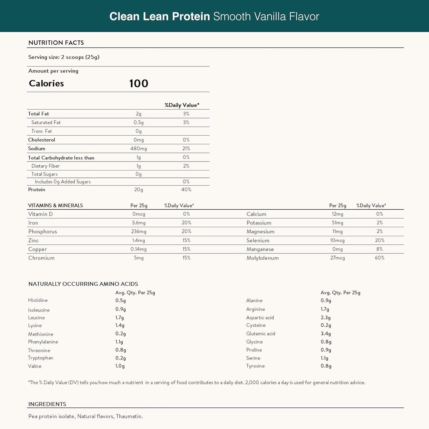 Nuzest Clean Lean Protein Powder - Vegan Plant Based Shake, Smooth Vanilla, 40 Servings, 2.2 lb - Dairy, Gluten, GMO Free