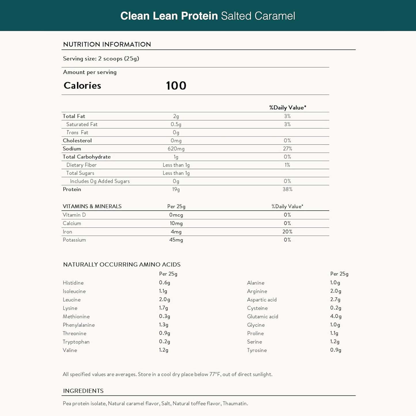 Nuzest Vegan Salted Caramel Pea Protein Powder - Premium Plant-Based Protein Shake, Clean Lean Protein, Dairy/Gluten/GMO Free - 8.8 oz