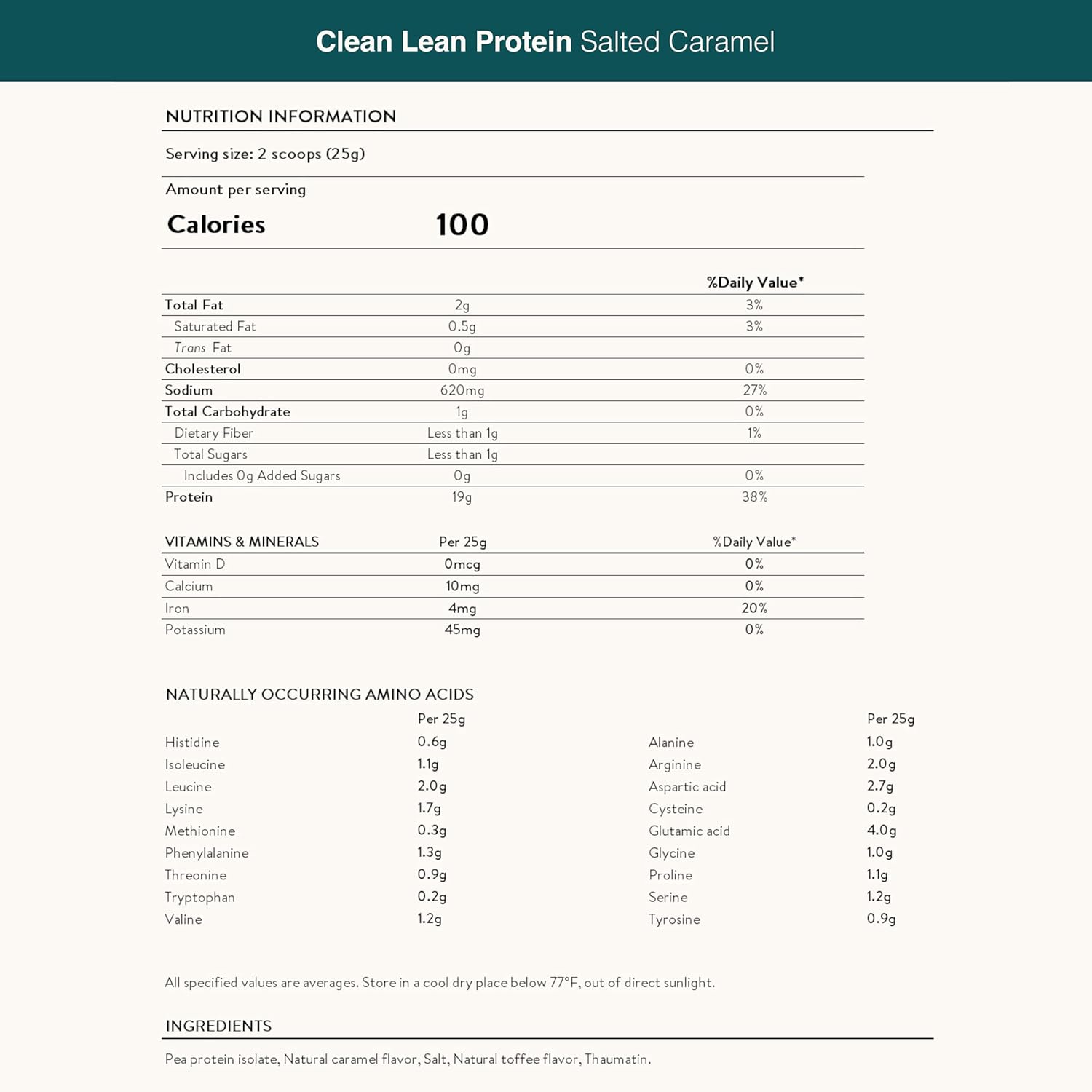 Nuzest Vegan Salted Caramel Pea Protein Powder - Premium Plant-Based Protein Shake, Clean Lean Protein, Dairy/Gluten/GMO Free - 8.8 oz