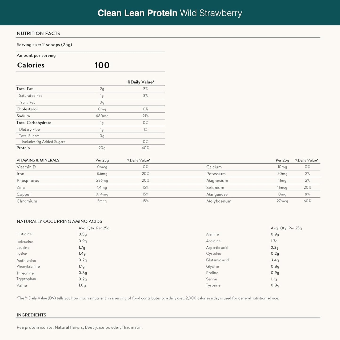 Nuzest Wild Strawberry Vegan Pea Protein Powder - Premium Plant Based Shake, Clean Lean Protein, 10 Servings, 8.8 oz