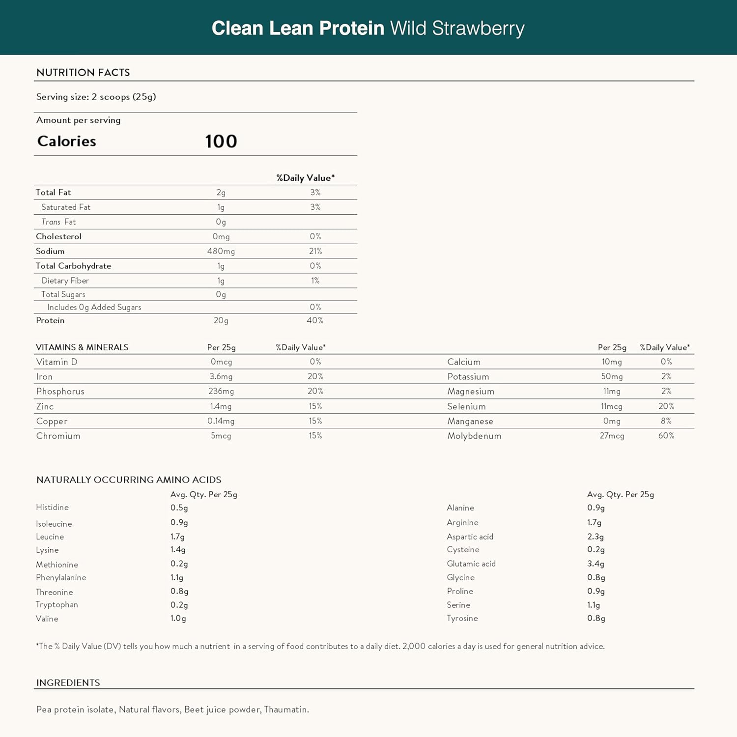 Nuzest Wild Strawberry Vegan Pea Protein Powder - Premium Plant Based Shake, Clean Lean Protein, 10 Servings, 8.8 oz