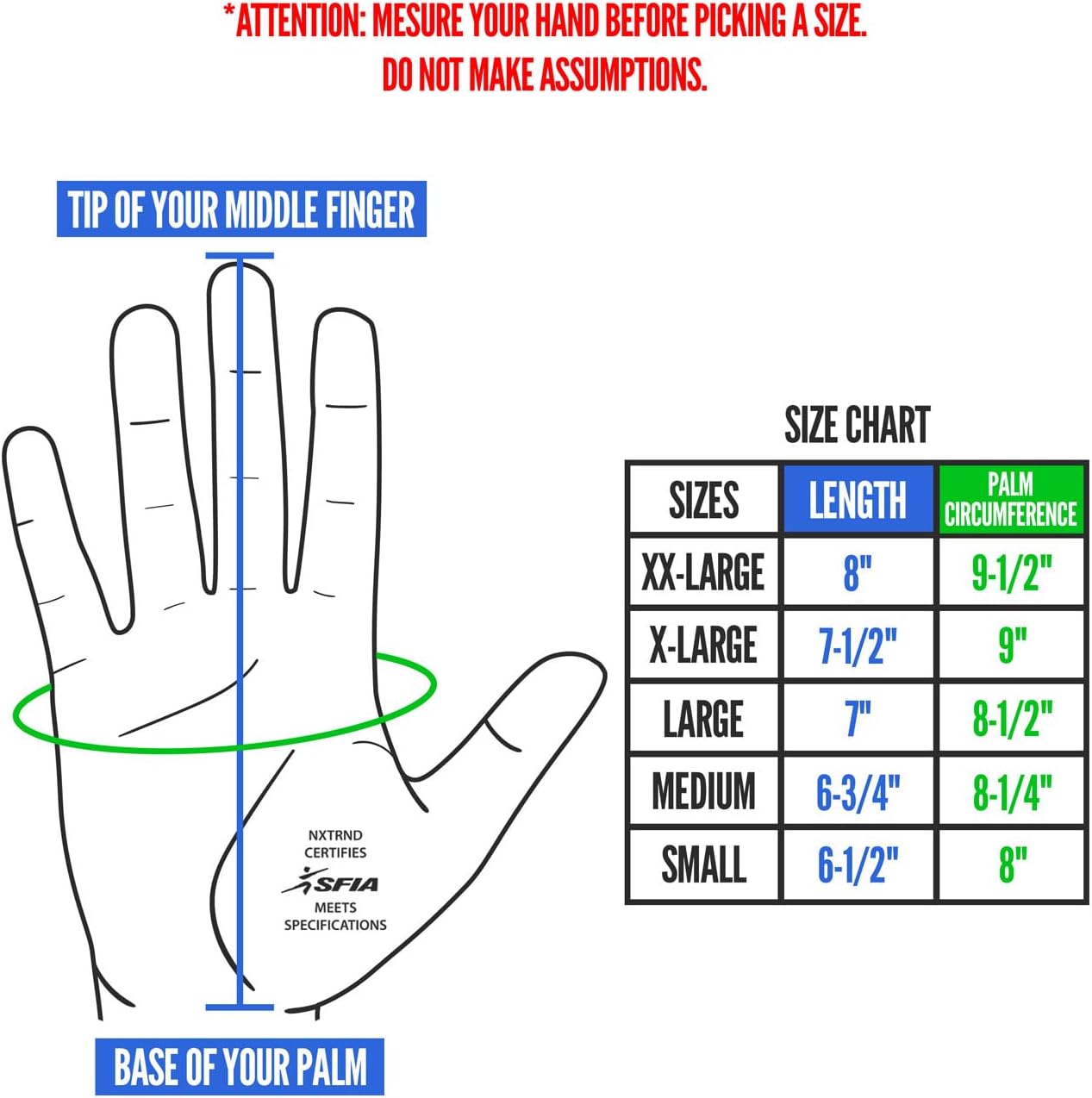 NXT NXTRND G3 Football Gloves with Sticky Padding for Receivers and Linemen