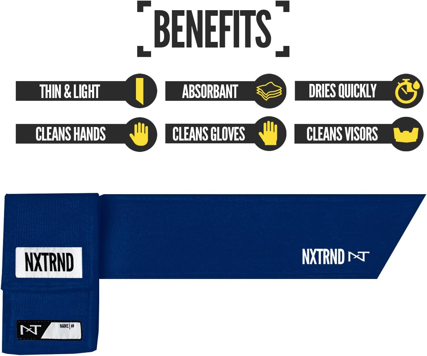 NXT NXTRND Navy Blue Streamer Football Towel for Drying Hands and Accessories