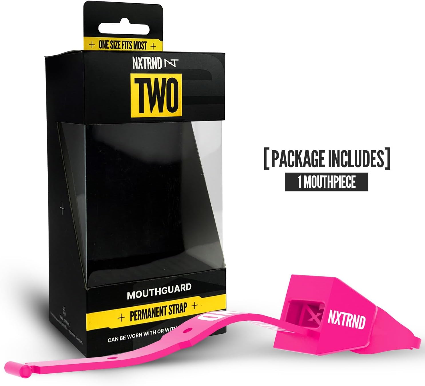 Nxtrnd Two Football Mouth Guard with Strap - Adult & Youth Sizes - Pink Color