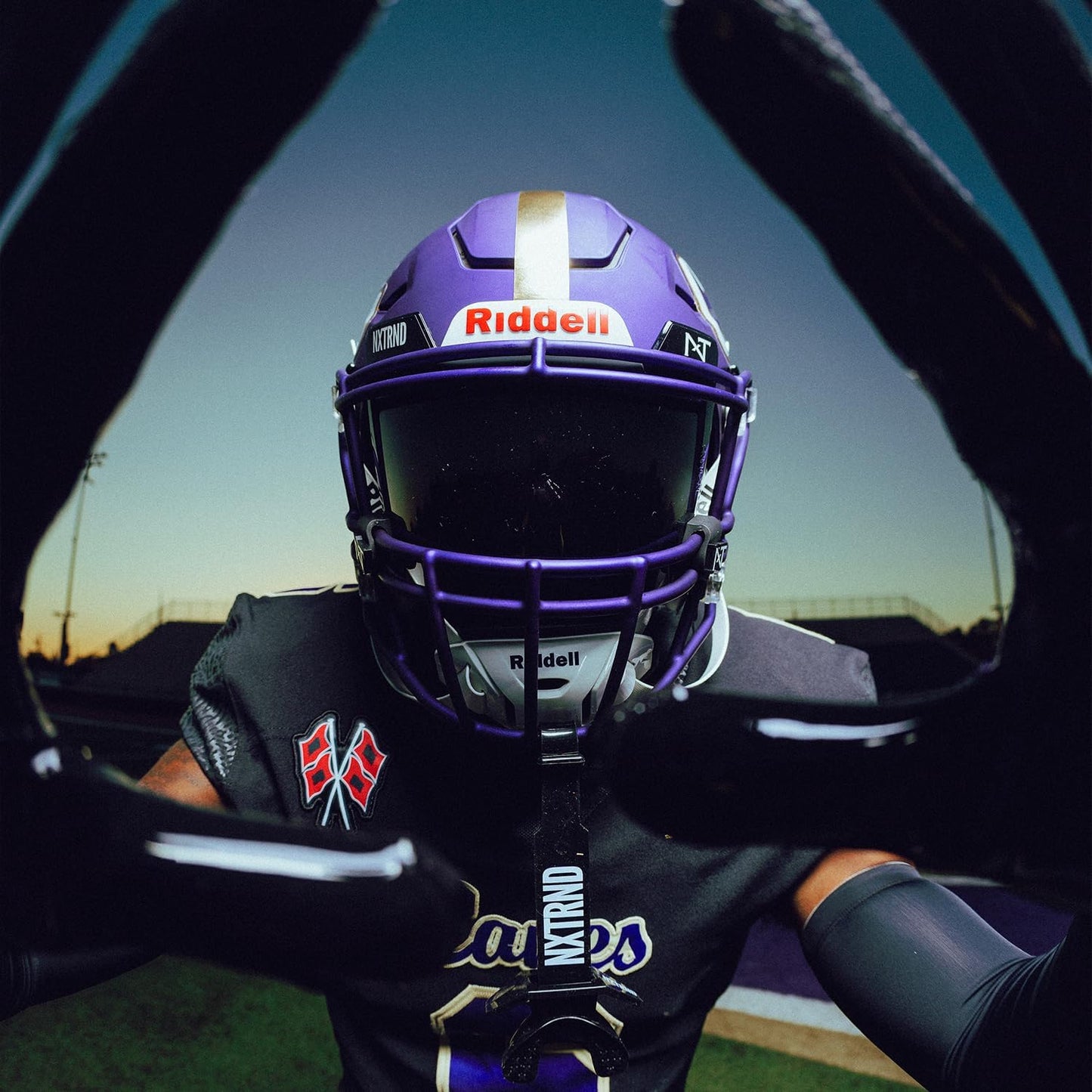 Nxtrnd Two Football Mouth Guard with Strap - Adult & Youth Sizes - Black Color