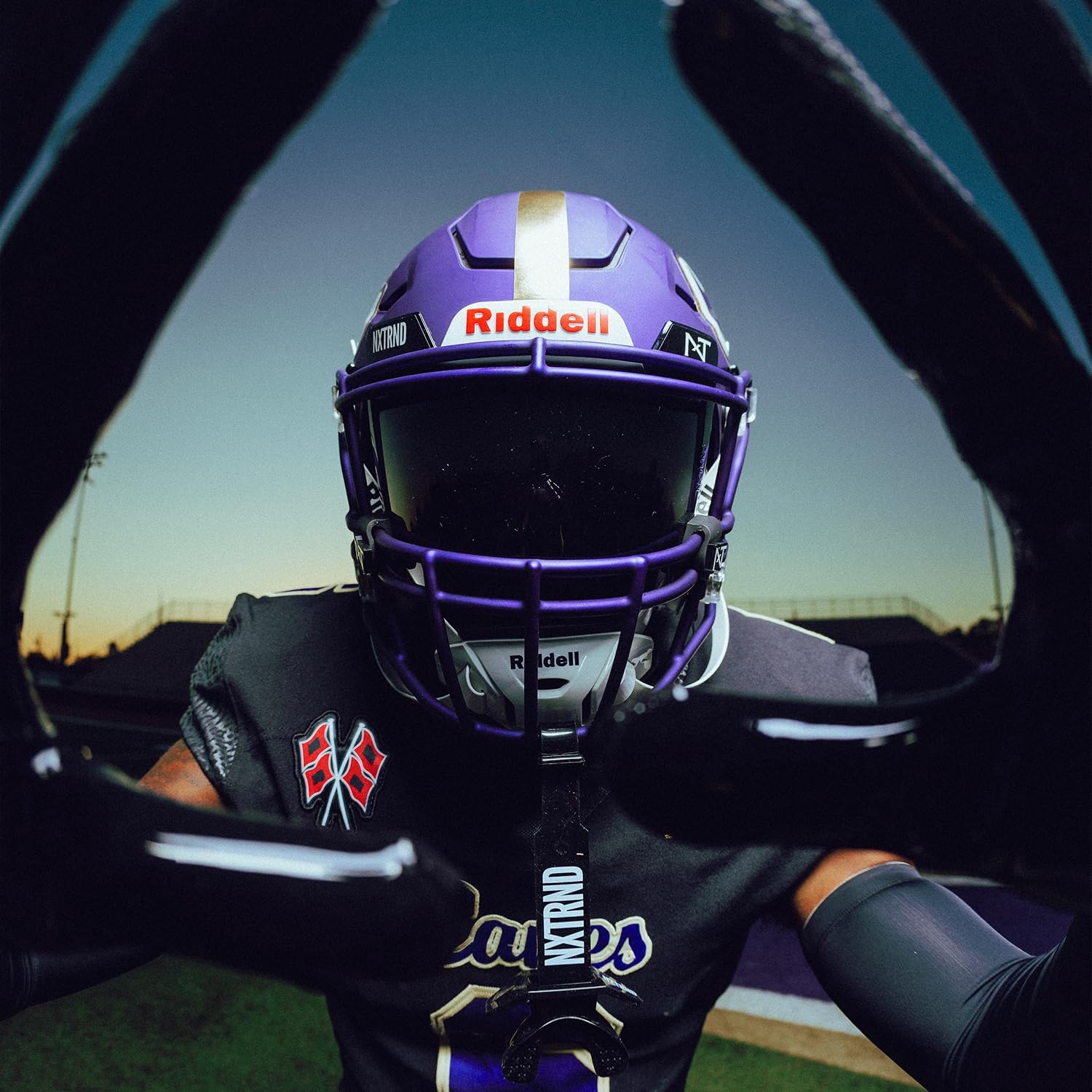 Nxtrnd Two Football Mouth Guard with Strap - Adult & Youth Sizes - Black Color