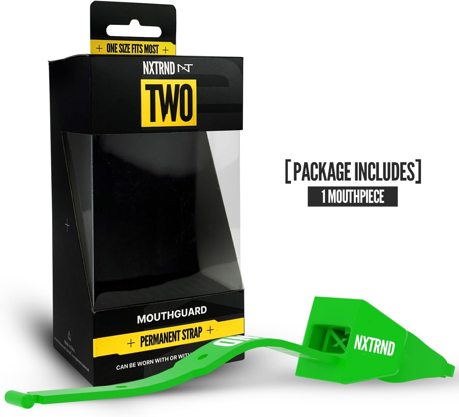 Nxtrnd Two Football Mouth Guard with Strap - Green, Adult & Youth Fit, NXT NXTRND Football Mouthpiece