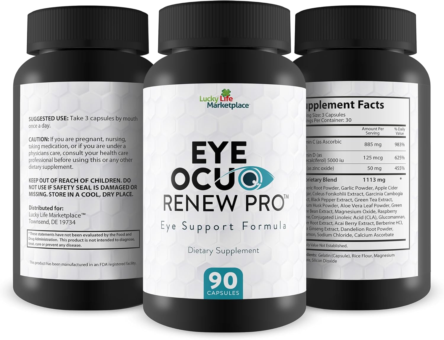 Ocuo Renew Pro Vision Supplements - Support Eye Health & Reduce Eye Strain - Promote Healthy Vision with Vitamins, Minerals, & Herbs