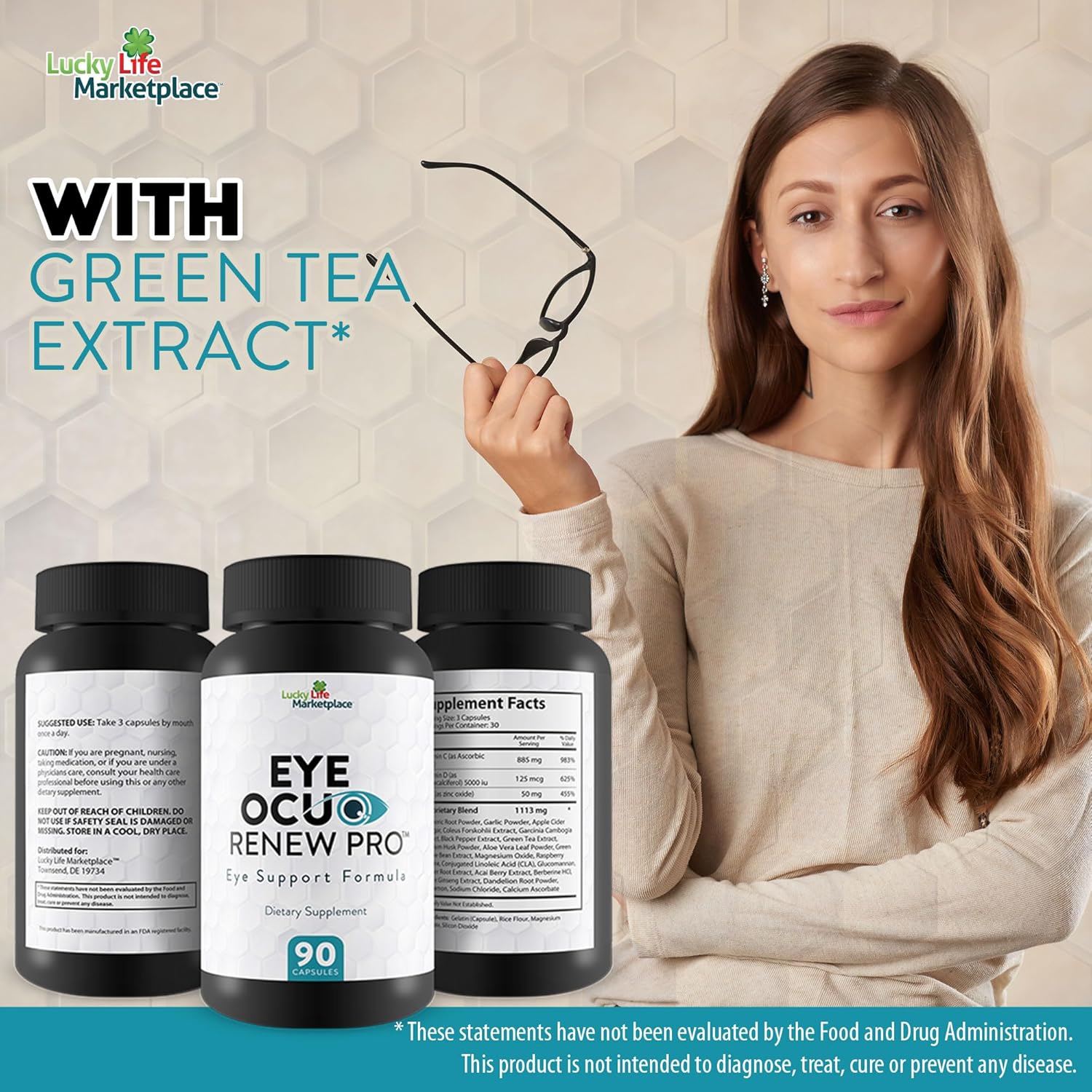 Ocuo Renew Pro Vision Supplements - Support Eye Health & Reduce Eye Strain - Promote Healthy Vision with Vitamins, Minerals, & Herbs