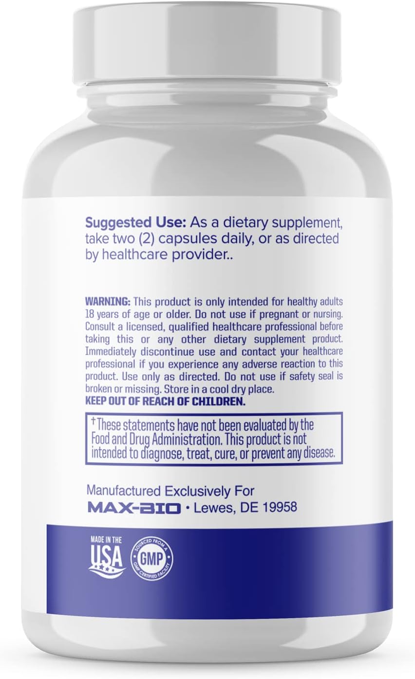Official 1 Month Supply of Max-Bio Sight Care Capsules - Advanced Vision Support Supplement with Healthy Ingredients - 60 Capsules