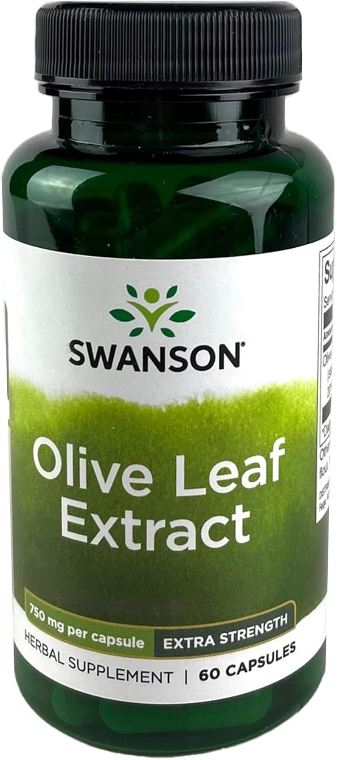 Olive Leaf Extract Capsules with 20% Oleuropein for Immune & Cardiovascular Health - 60 Capsules, 750mg