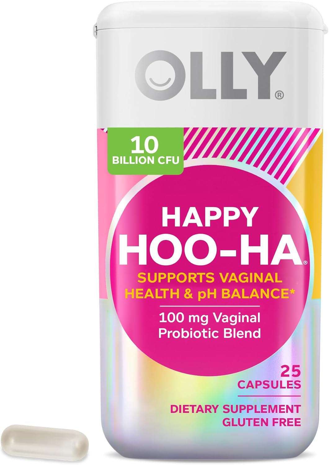OLLY Happy Hoo-Ha Capsules & Ultra Women's Multi Softgels for Overall Health, Immune Support, Omega-3s, Iron, Vitamins A, D, C, E, B12 - 30 Day Supply, 60 Count