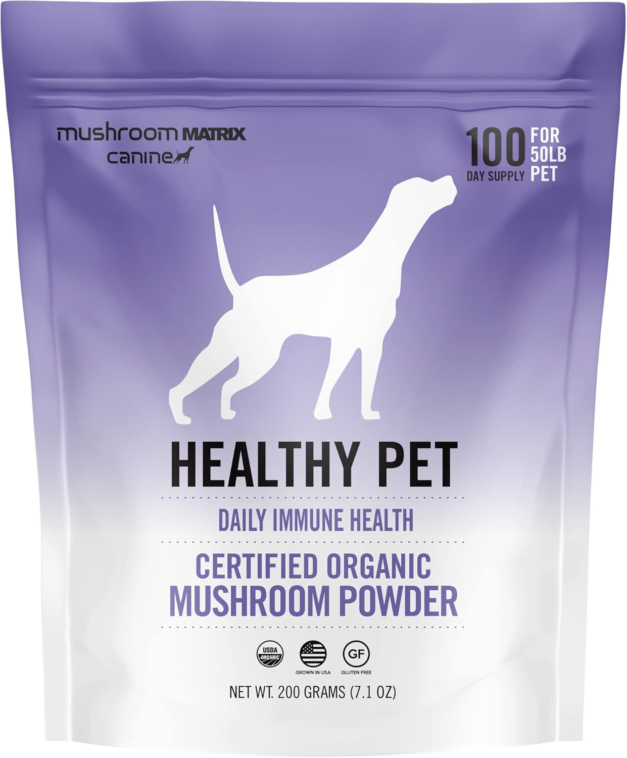 Om Mushroom Matrix Pet Immune Support Supplement, 200g - Daily Functional Support for Dogs & Cats