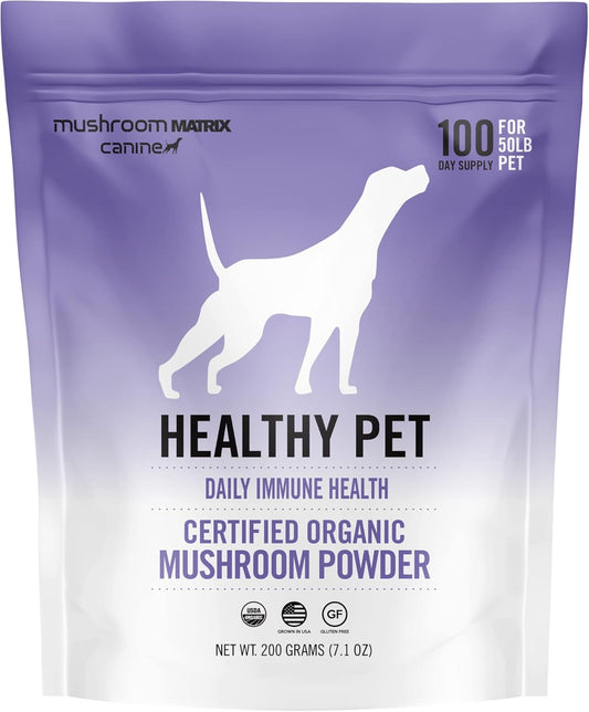 Om Mushroom Matrix Pet Immune Support Supplement, 200g - Daily Functional Support for Dogs & Cats