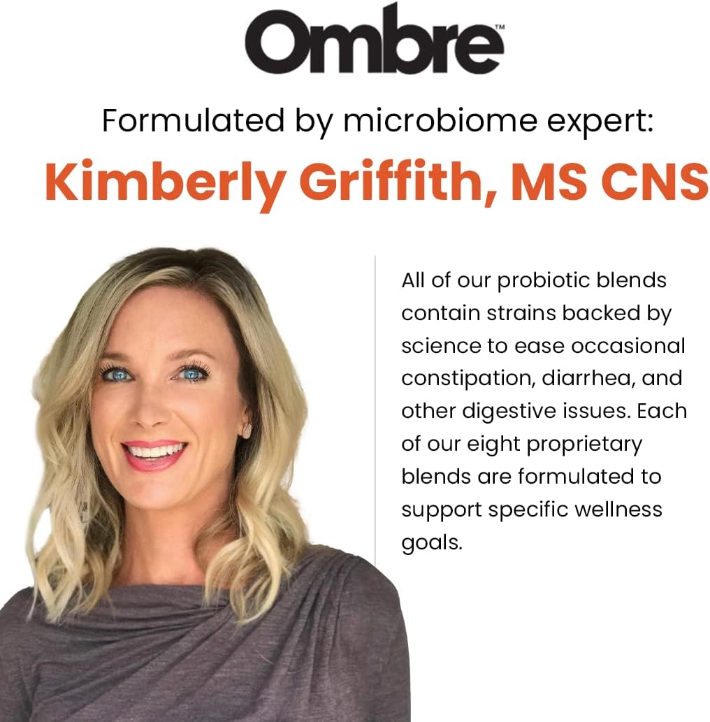 Ombre Rise Prebiotic Powder Fiber Supplement for Digestive Regularity, Wellness - Water Soluble, Fast-Absorbing, Gentle on Stomach - 8.5oz Tub, 30 Servings