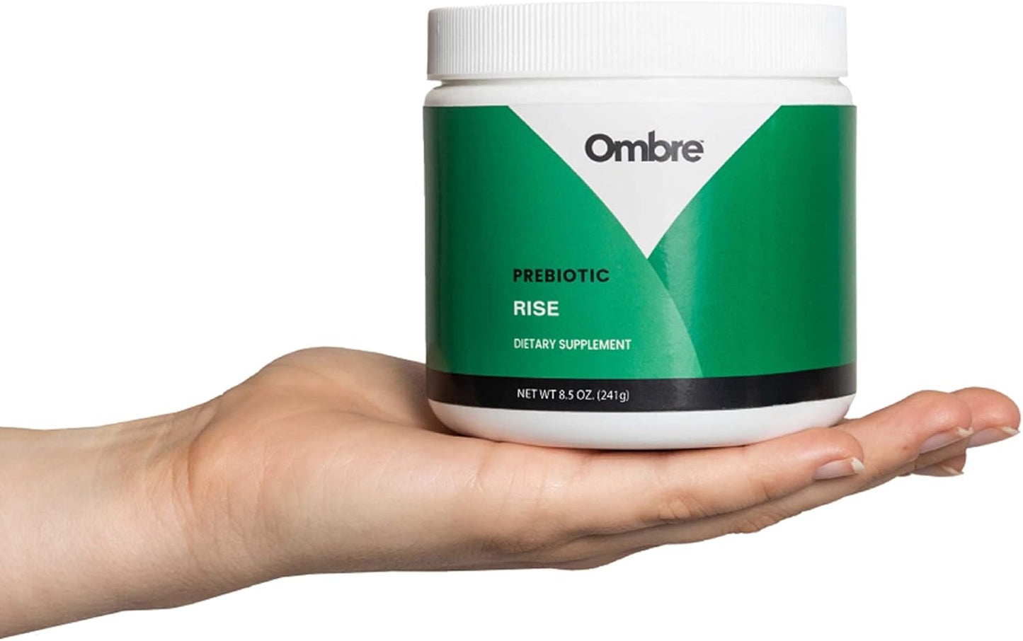 Ombre Rise Prebiotic Powder Fiber Supplement for Digestive Regularity, Wellness - Water Soluble, Fast-Absorbing, Gentle on Stomach - 8.5oz Tub, 30 Servings
