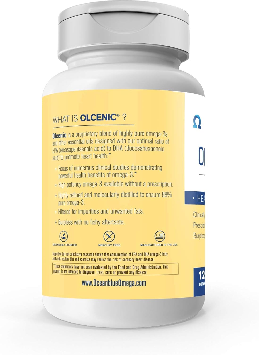 Omega 2100 Ocean Blue Nutritional Supplement - 120 Count Bottle