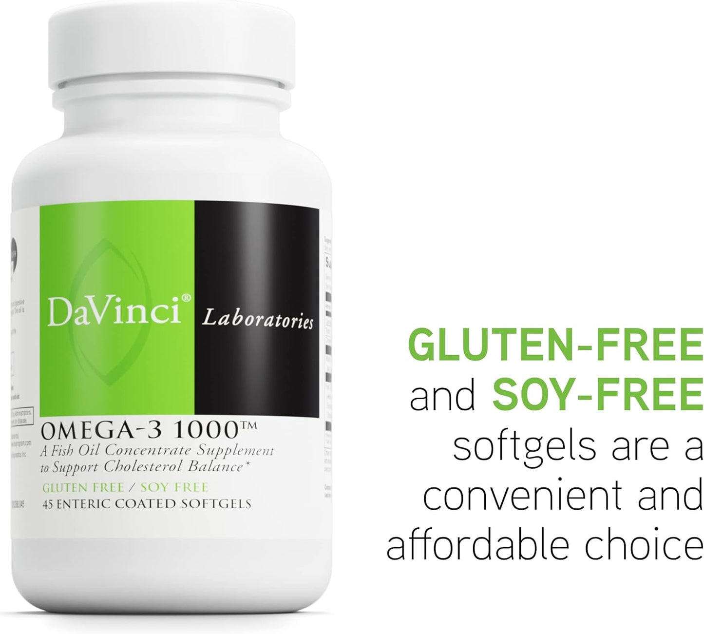 Omega-3 1000 Dietary Supplement for Cholesterol and Immune Support - 45 Enteric Coated Softgels - Gluten-Free - BoostGo Australia