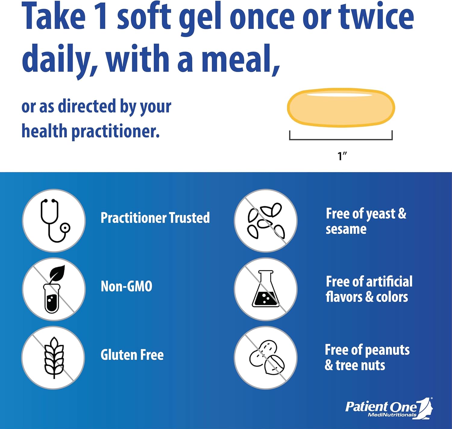 Omega-3 800 Fish Oil Supplement for Heart, Cognitive, and Joint Health - 60 Softgels with EPA and DHA