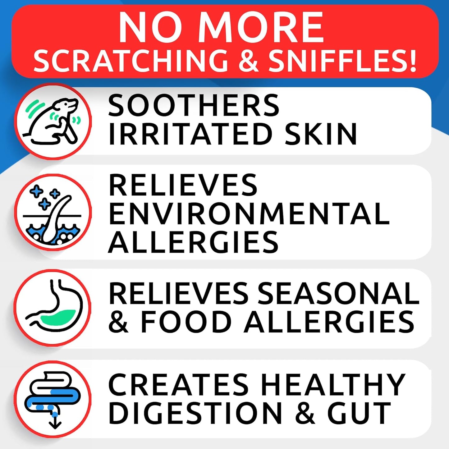 Omega 3 Fish Oil Dog Allergy Relief Chews - Anti-Itch Skin & Coat Supplement - Itching & Paw Licking Treatment - Hot Spots & Dry Skin Relief - Chicken Liver Flavor - 180 Treats