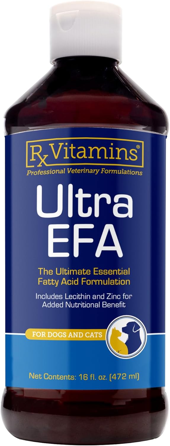 Omega 3 Fish Oil for Dogs & Cats with Vitamin E, Biotin, and Zinc - Liquid Supplement for Heart, Brain, and Joint Health - Itch Relief & Shedding Control - 16 oz
