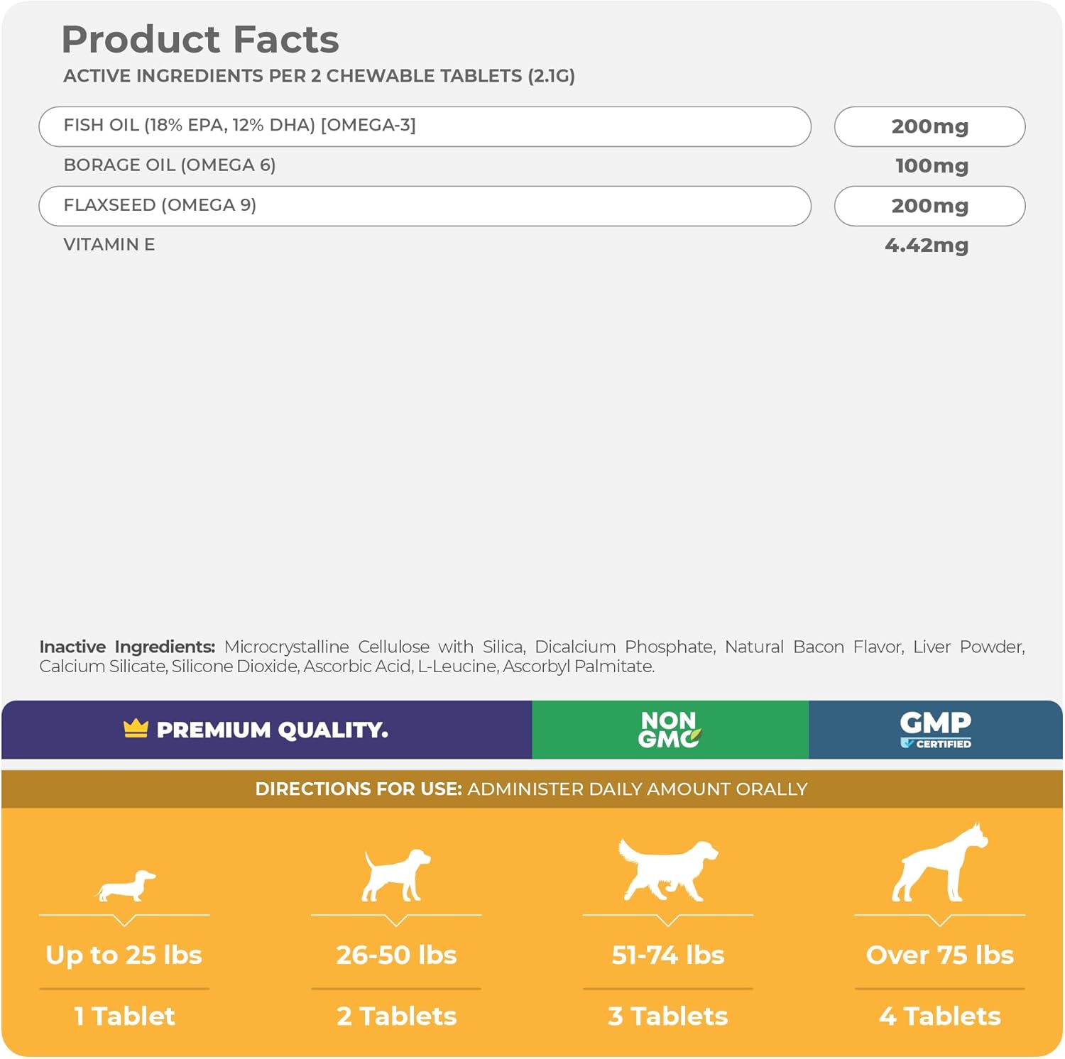 Omega 3 Fish Oil for Dogs with Omega 3, 6, and 9 - 120 Chewable Tablets for Dog Shedding, Itchy Skin, Joint & Heart Support