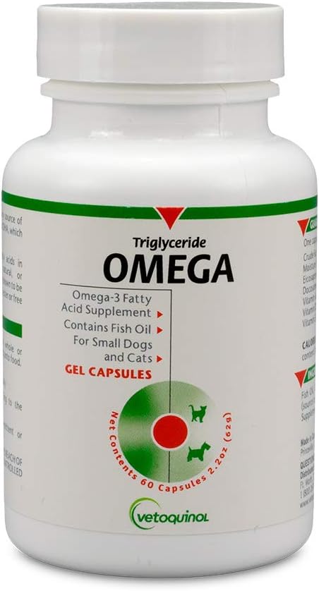 Omega 3 Fish Oil Supplement for Dogs and Cats, Promotes Skin, Coat, Joint, and Immune Health, 60ct - BoostGo Australia