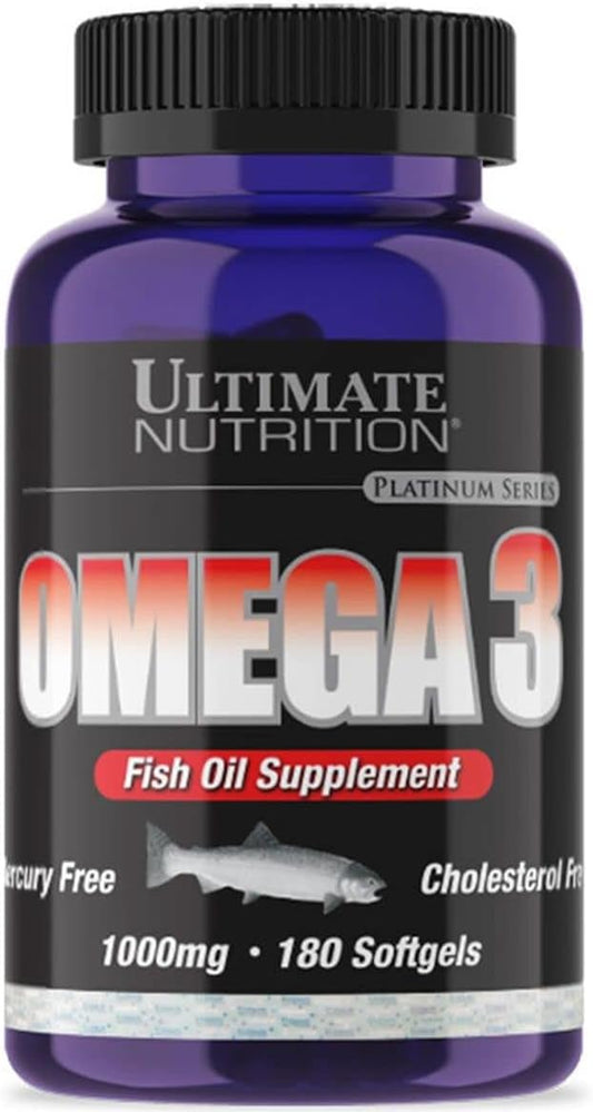 Omega 3 Fish Oil Supplement for Heart Health, High EPA and DHA Levels, Supports Digestion, 1000mg, 180 Softgels