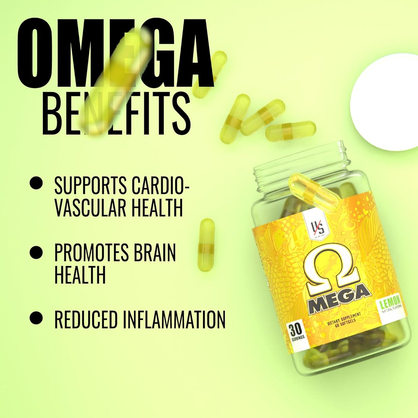 Omega 3 Fish Oils and DHA Supplements for Joint Support and Heart Health by UXO - Veteran Owned Company