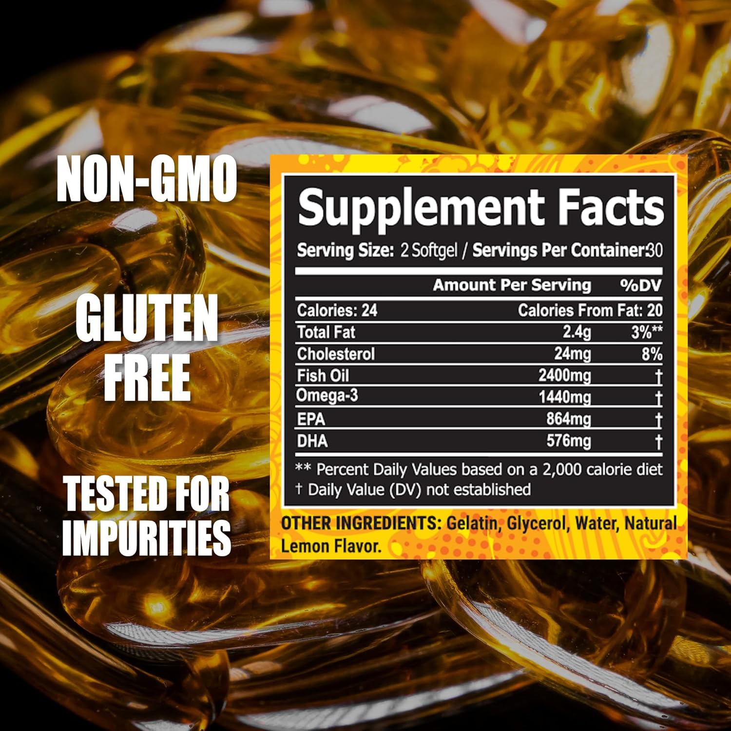 Omega 3 Fish Oils and DHA Supplements for Joint Support and Heart Health by UXO - Veteran Owned Company