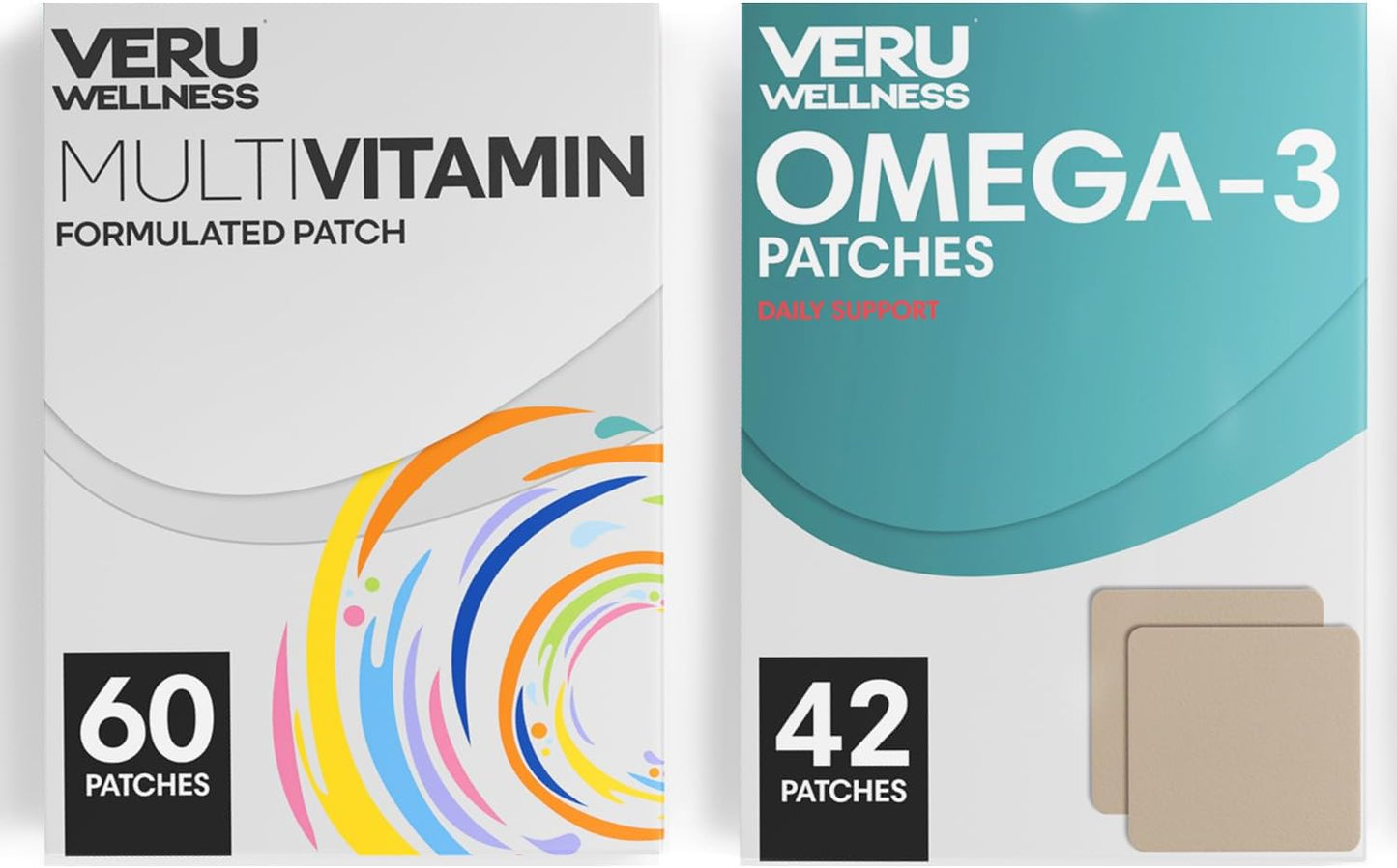 Omega-3 Lifestyle Patches for Daily Essential Nutrition - Self-Adhesive Time Release Patch for 8-10 Hours (42 Patches)