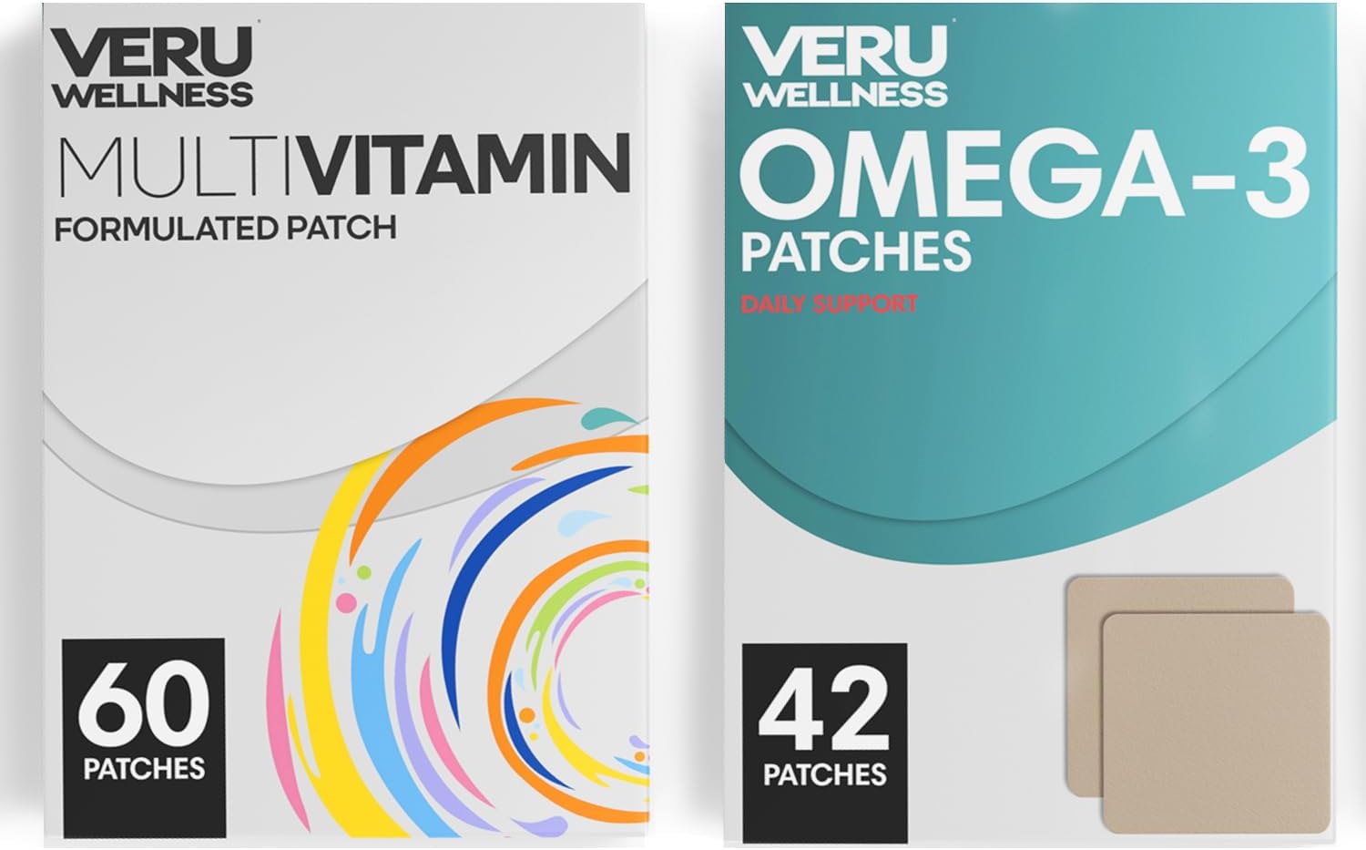 Omega-3 Lifestyle Patches for Daily Essential Nutrition - Self-Adhesive Time Release Patch for 8-10 Hours (42 Patches)