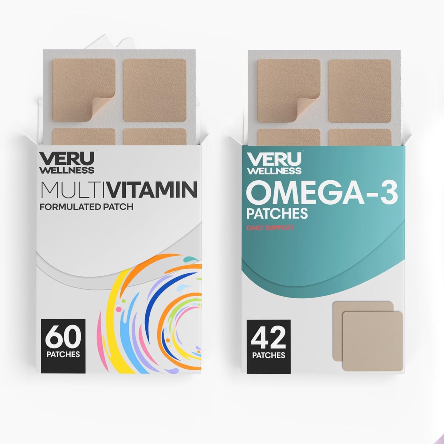 Omega-3 Lifestyle Patches for Daily Essential Nutrition - Self-Adhesive Time Release Patch for 8-10 Hours (42 Patches)