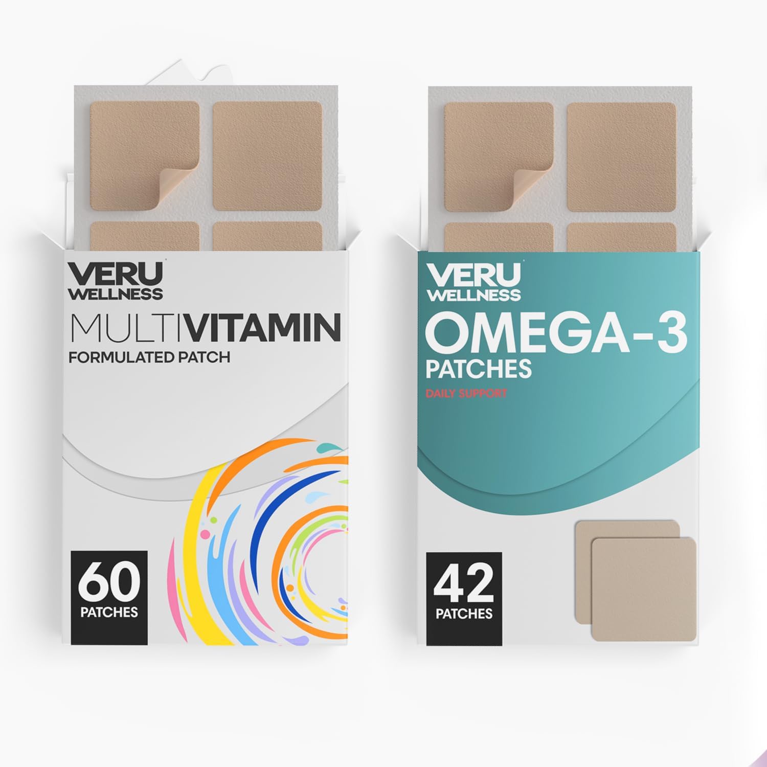 Omega-3 Lifestyle Patches for Daily Essential Nutrition - Self-Adhesive Time Release Patch for 8-10 Hours (42 Patches)