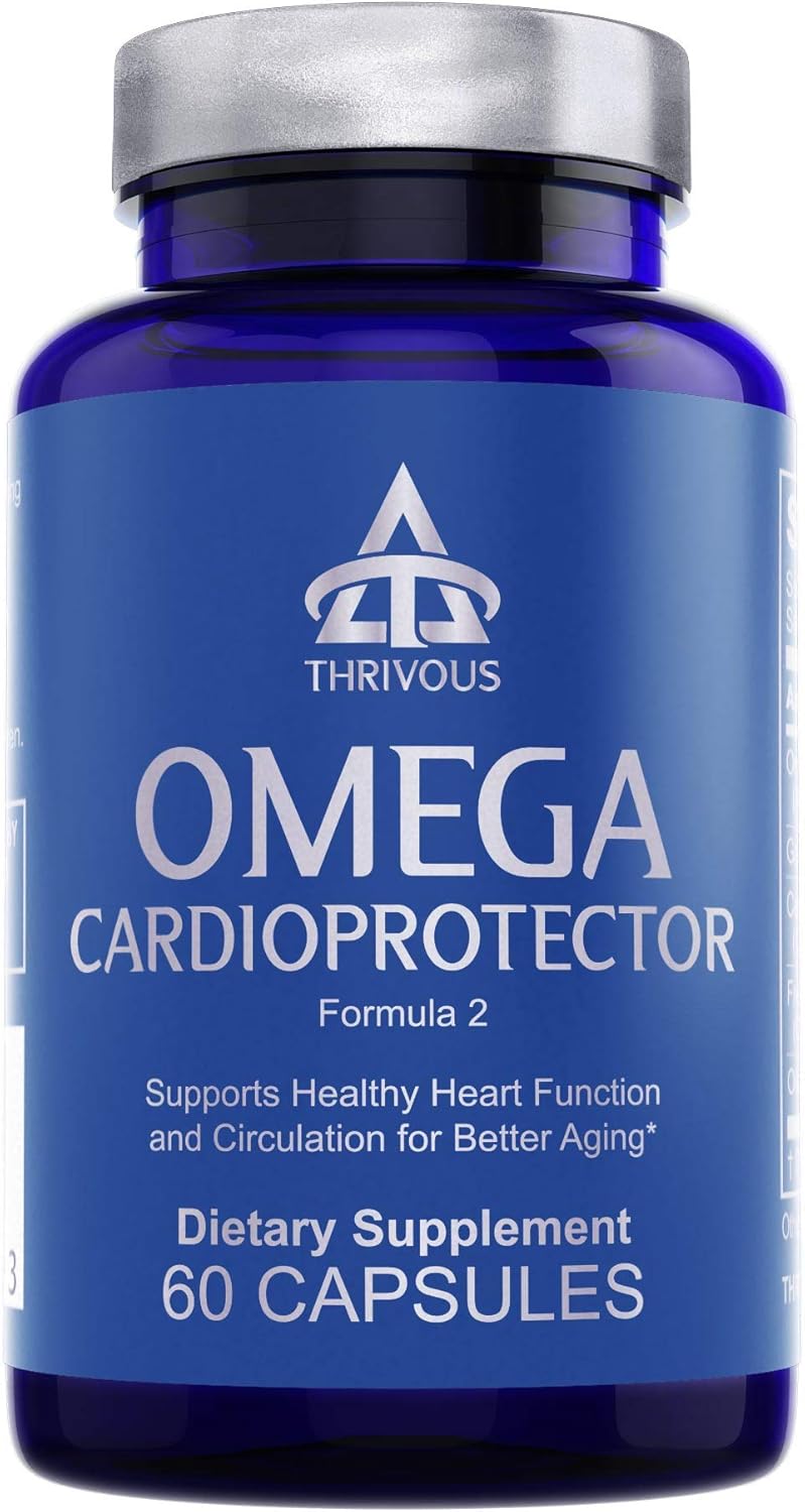 Omega 3 Lysine Complex Supplement for Heart Health - 5X Stronger Than Fish Oil - With EPA, DHA, Odorless Garlic, Pine Bark - 60 Capsules