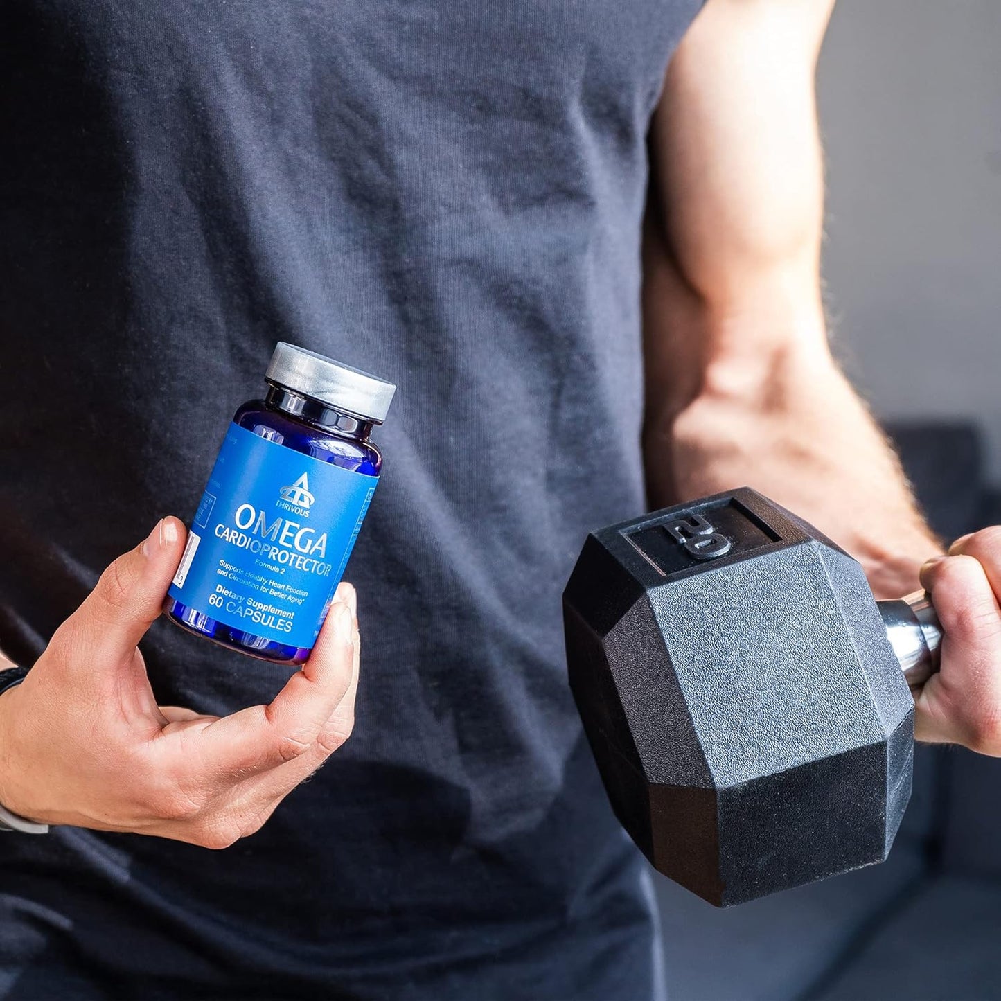 Omega 3 Lysine Complex Supplement for Heart Health - 5X Stronger Than Fish Oil - With EPA, DHA, Odorless Garlic, Pine Bark - 60 Capsules